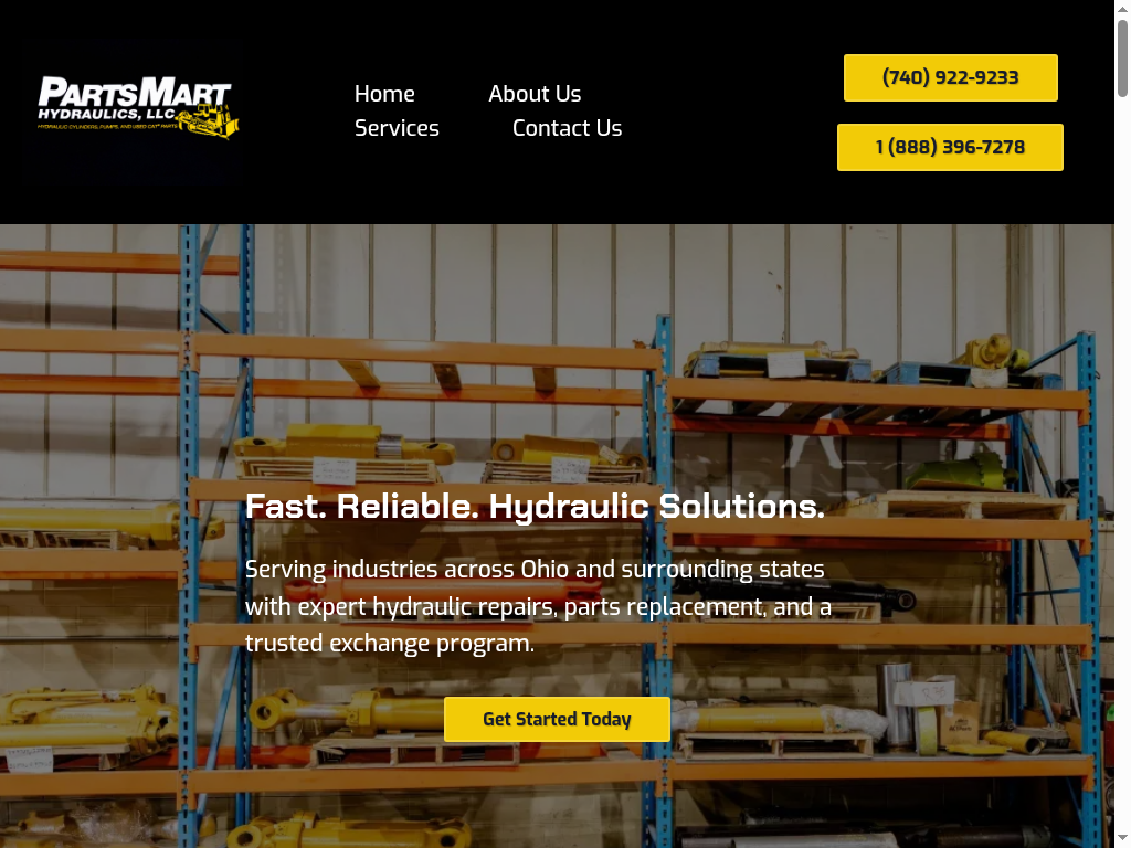 PartsMart Hydraulics website preview